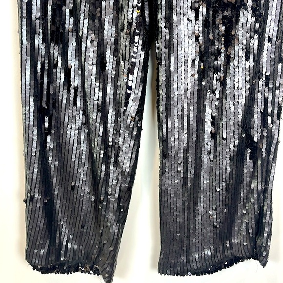 Free People Women's Size Small "Just a Dream" Black Sequin Pants - Picture 3 of 11